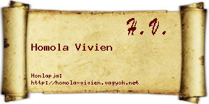 Homola Vivien névjegykártya